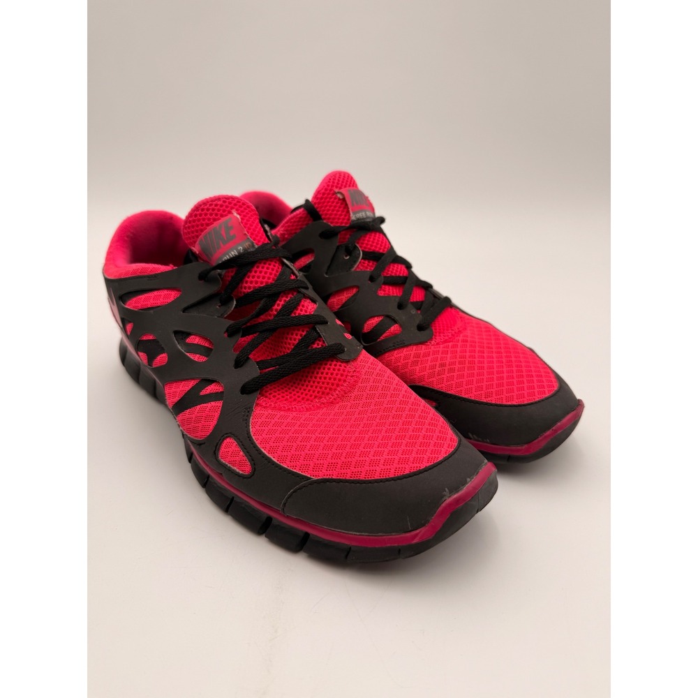 Nike Sneakers Mens 12 Free Run 2 iD Pink Black 466985-991 Running EUC